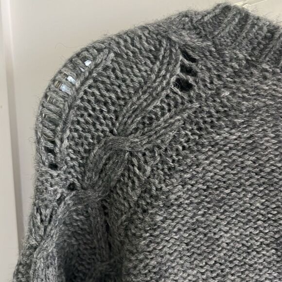 EUC 360 Sweater Salem merino wool Alpaca blend Gray Sweater Sz Med - Picture 11 of 11